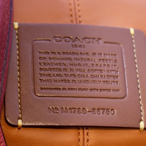 Authentic Coach 86760 Bandit Hobo Washed Red - Picture 8 of 15